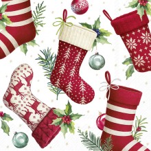 Салфетки 20бр Christmas Stockings